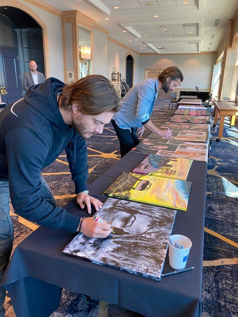 Auto graphed supernatural painting